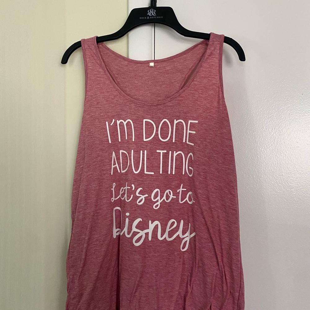 Pink Graphic Tank Top